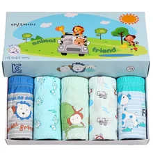 Новое детское нижнее белье для мальчиков, 5 шт./партия милые детские штаны с животными мягкие детские трусы-боксеры из модала нижнее белье для мальчиков