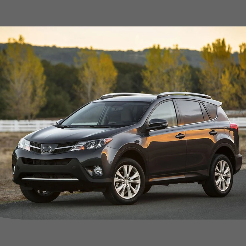 تصفيف السيارة لتويوتا RAV4 2014 2015 2016 2017 سبائك الألومنيوم الناقل حامل سقفي سياج جانبي قضبان في الهواء الطلق السفر الأمتعة 2 قطع تصفيف السيارة لتويوتا RAV4 2014 2015 2016 2017 سبائك الألومنيوم الناقل حامل سقفي سياج جانبي قضبان في الهواء الطلق السفر الأمتعة 2 قطع