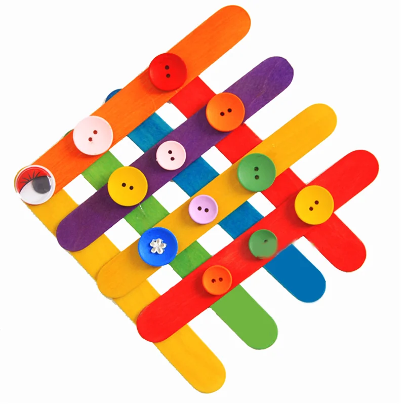 30 Pcs/Set Mixed Color Sewing Round Shape Buttons Puzzles Kids Toys Wooden Colorful Clasps DIY Assembling Buckles Baby Game Gift