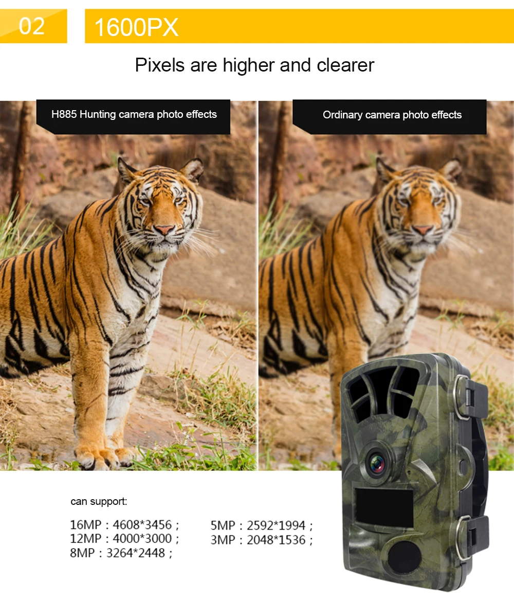 

H855 Outdoor Hunting Trail Camera 8 Million HD 16MP Infrared Stealth Vision Scouting Hunting Camera