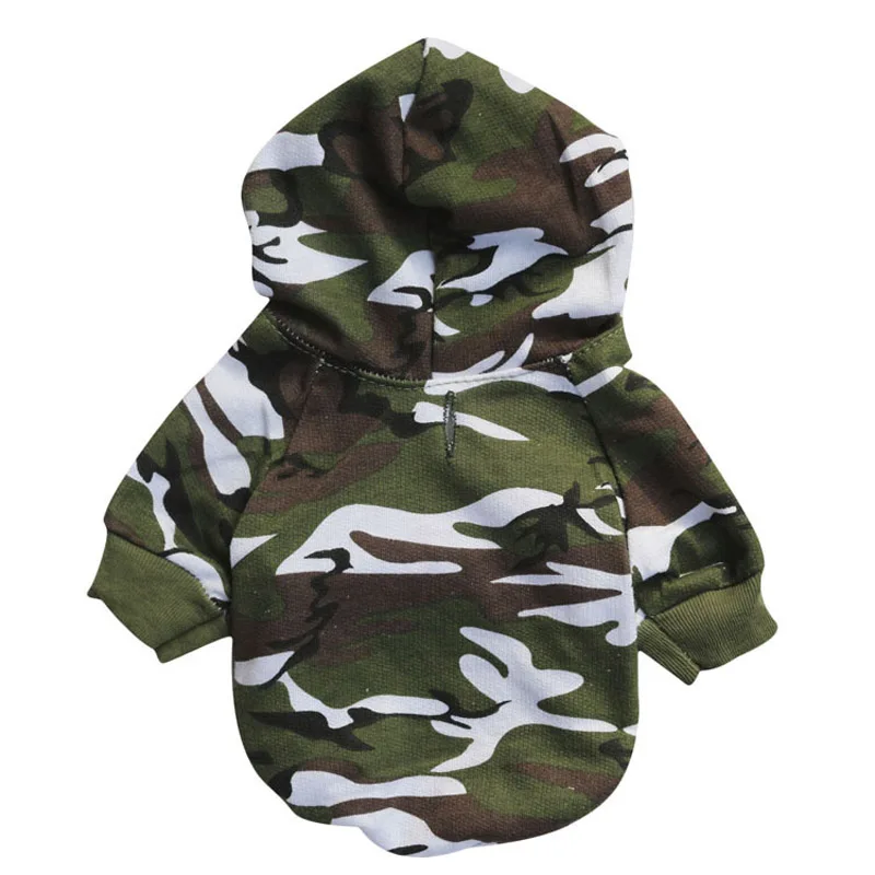 Camouflage Autumn Winter Pet Hoodies Dog Cats Clothes Pets Coats Soft