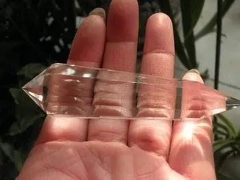 

Super Water Clear 12 Sided Crystal Point Quartz Vogel Wand Pranic Master Healer