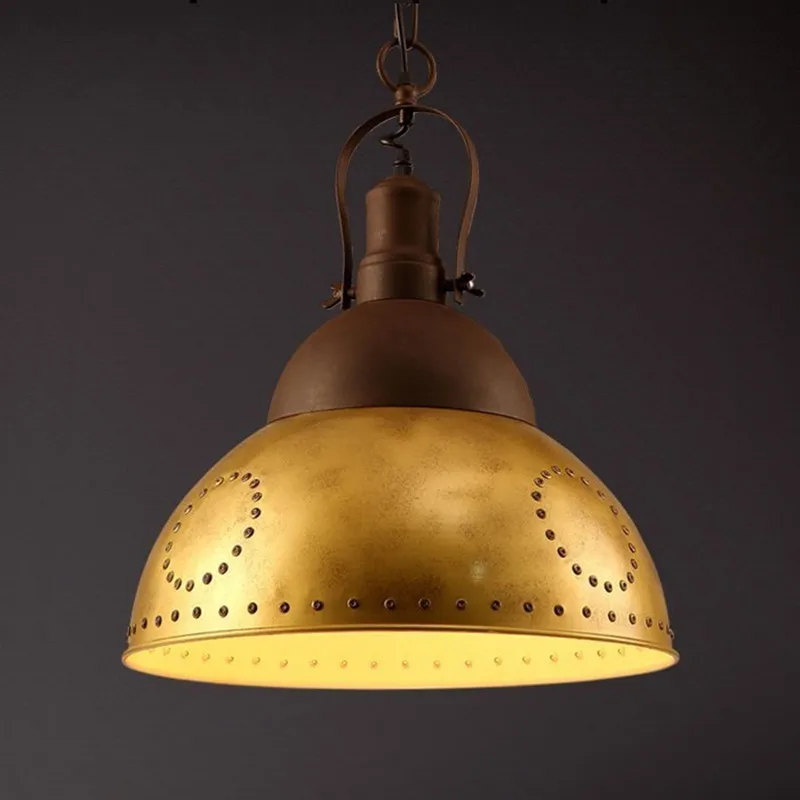 

2017 New Luminaria Loft Retro Personality Rivet Restaurant Cafe Bar Iron Pendant Lights E27 For Home Decor Lighting Fixture Lamp