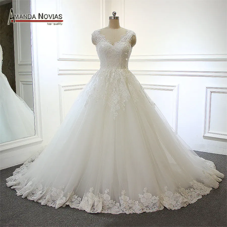 

Elegant Lace Wedding Dress vestido de festa A-line Custom Order Actual Photos