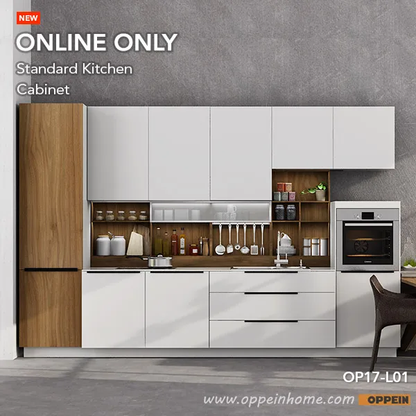 Oppein 360cm Width Pre Embled Kitchen Cabinet Lacquer Finish Oppein 360cm Width Pre Embled Kitchen Cabinet Lacquer Finish Cabinets Op17 L01