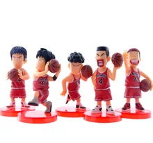 5pcs set Slam Dunk Figures toys Japanese Anime Basketball action Figures doll Sakuragi Hanamichi Pvc Cartoon