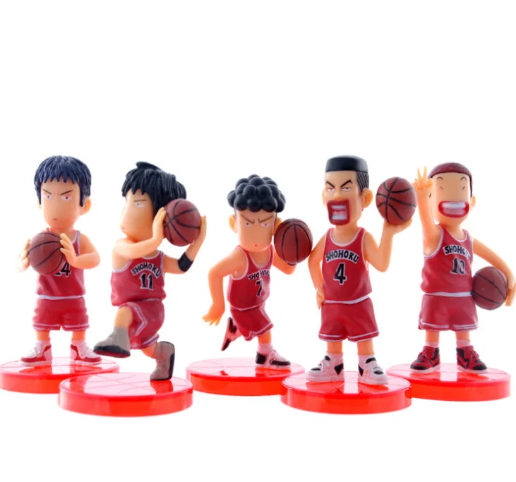 5pcs set Slam Dunk Figures toys Japanese Anime Basketball action Figures font b doll b font