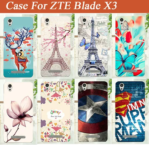 Мягкий чехол из ТПУ для Zte Blade X3 D2 5 0 дюйма с рисунком оленя Эйфелевой башни