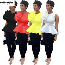 Большой 3D цветок Blusas De Renda оборками Танк баски повседневное кимоно рубашка для женщин Топы Camisa Feminina Винтаж Сексуальная Roupas кардиган