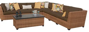 

Classic Furniture 8 Piece Outdoor Wicker Patio L Shape Sofa Set