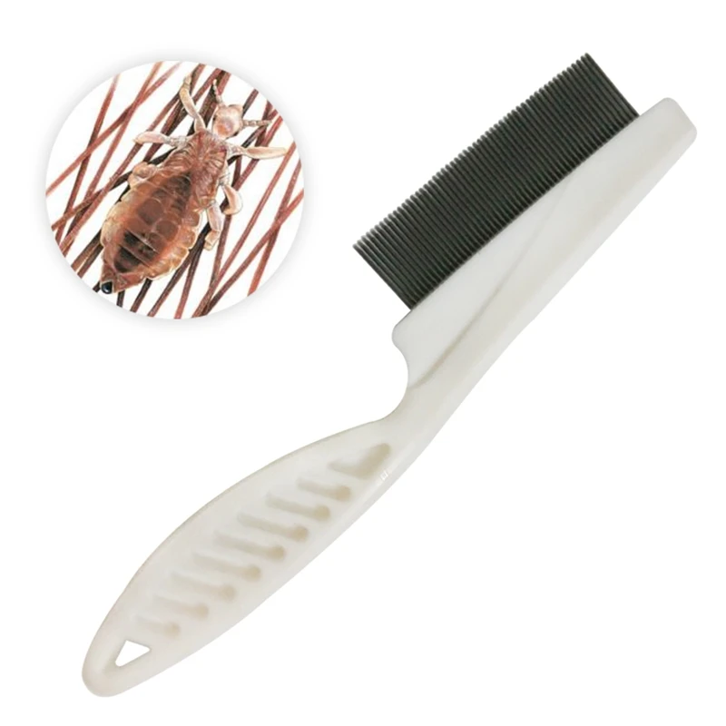 

Anti-static Comb Cleaning Tool Stainless Steel Needle White Plastic Hair Lice Brush For Wig