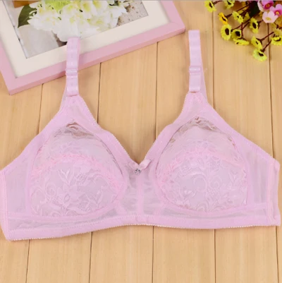 

middle-aged women no rings bra cotton underwear lingerie soft fixed adjustment type large size mother bra cotton underwear D05
