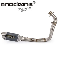 Sistema de escape para motocicleta mt07 fz07, sistema completo para yamaha MT-07 FZ-07 tracer 2014-2018 com silenciador xsr700 2016-2017