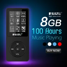 1," TFT экран RuiZu X02 HiFi 8G воспроизводитель спортивной музыки Mp3 плеер FM рекордер