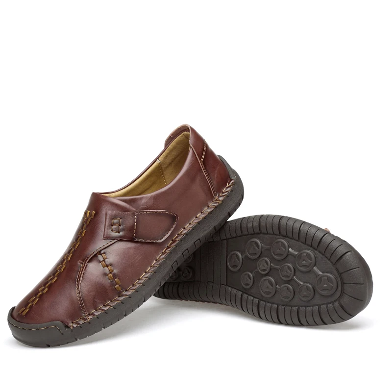 Masculinos Mocassins Brown Primavera Preto Crianças Black Deslizar Sapatos Casuais Sobre Brown Homens Zapatos 2019 Calçado Couro De yellow Misalwa Plana red Marca Dos Luxo Hombre BqawXnI