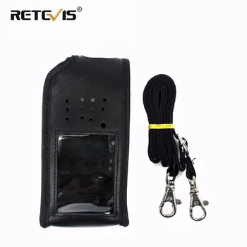 

Black Walkie Talkie Holster Leather Carrying Holder For Retevis RT8 RT81 For TYT MD-390 MD390 Digital Walkie Talkie Case J9115H
