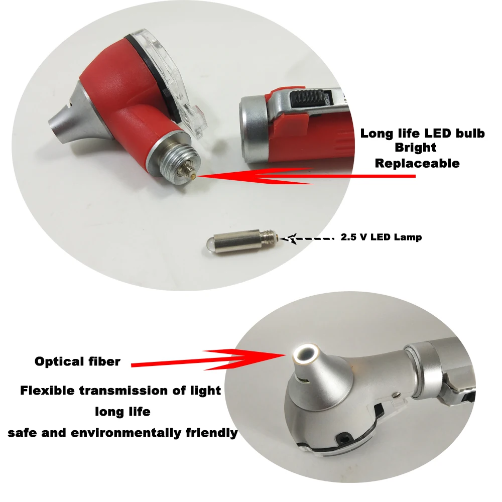 ENT 12 цветов PRO-Волоконно-Оптический Портативный Otoscopio auriscope уход за ушами диагностический набор комплект+ защитный чехол CE