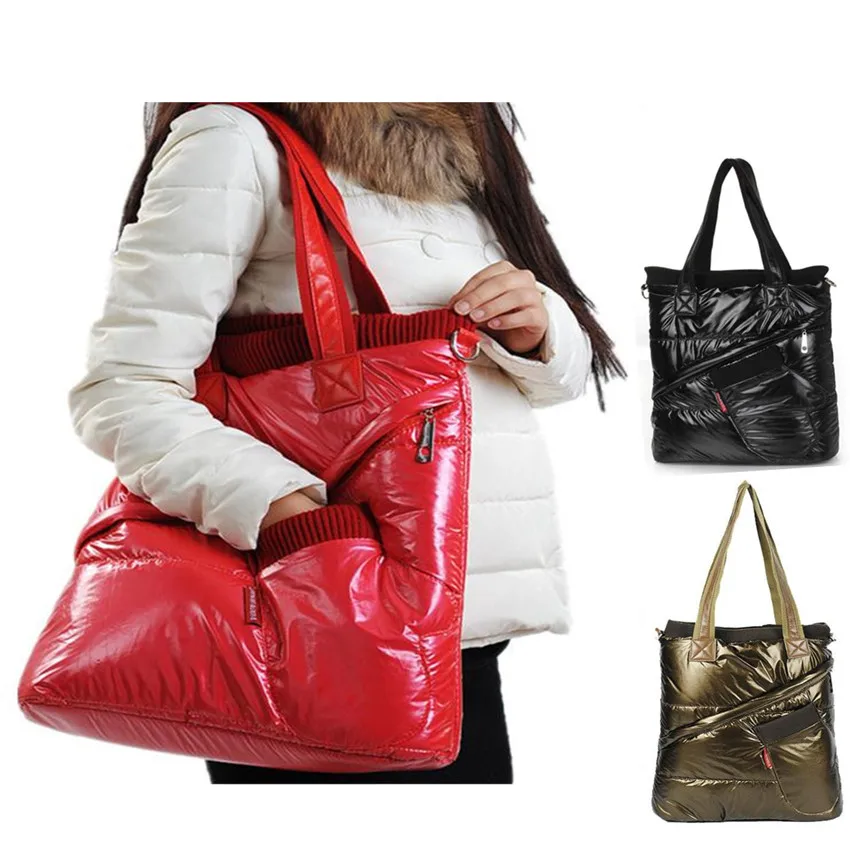 Promotion Women Winter Designer Big Vacuum Cotton Quilted Over Shoulder
