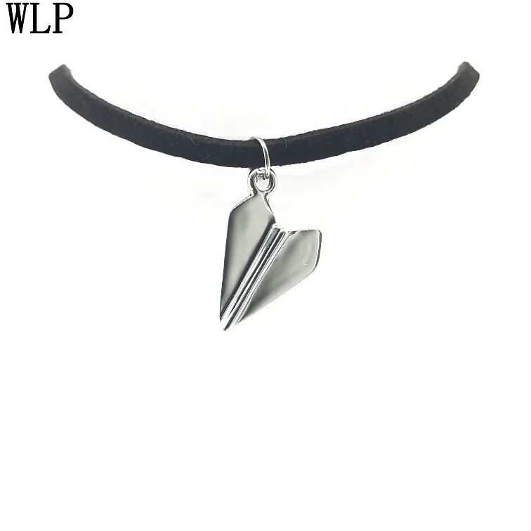 WLP Горячее предложение Новая мода ожерелье колье Bijoux черный, бархатный, кожаный ананас из кристаллов яблоко кулон Макси массивные Чокеры ожерелье - Окраска металла: 9