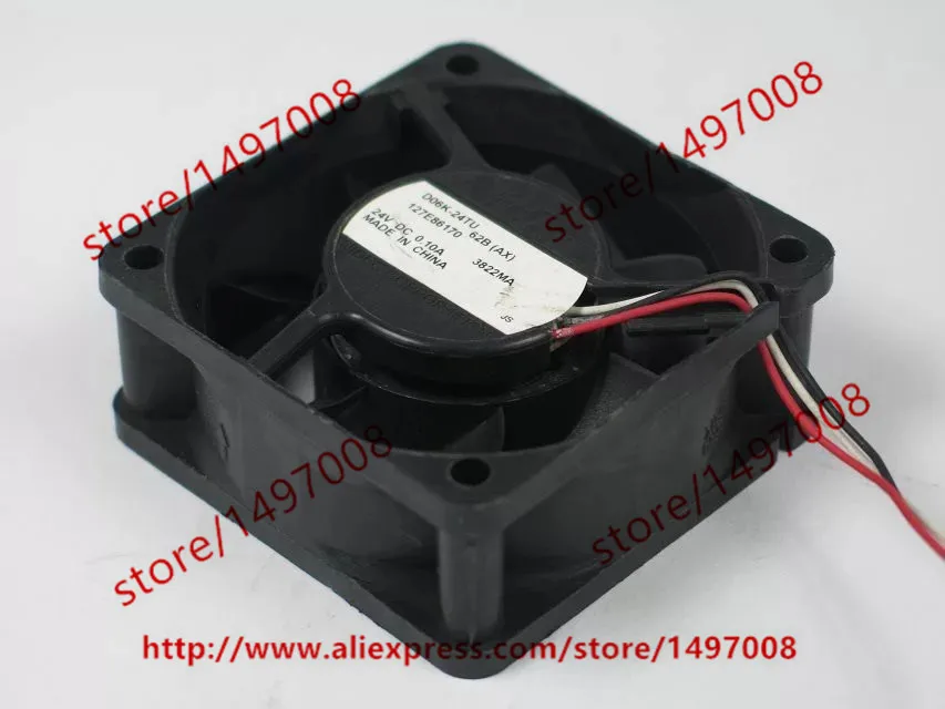 

Nidec D06K-24TU 62B DC 24V 0.10A 3-wire 60X60X25mm Server Cooler Fan