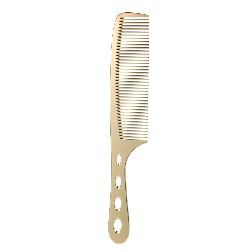 Stainless Steel Professional Salon Hairbrush Hair Comb Long Handle
