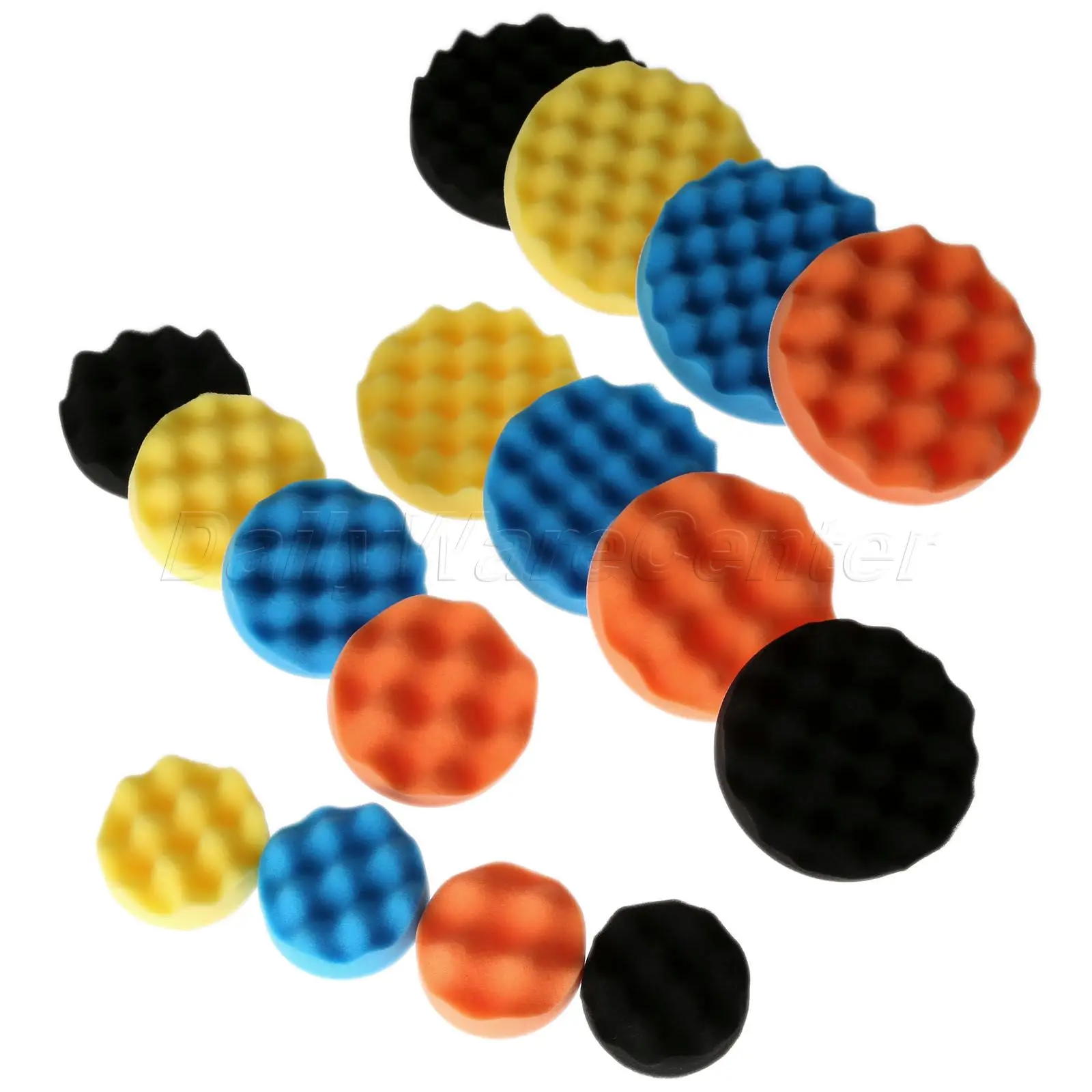 Universal 50Pcs 80mm 3/" Colorful Auto Buffing Polisher Polishing Sponge Pads Kit