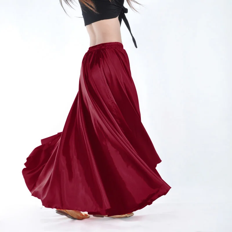 Шифоновая юбка для танца живота для женщин дешевый костюм для танца живота цыганские юбки распродажа женское платье для танца живота - Цвет: Red wine