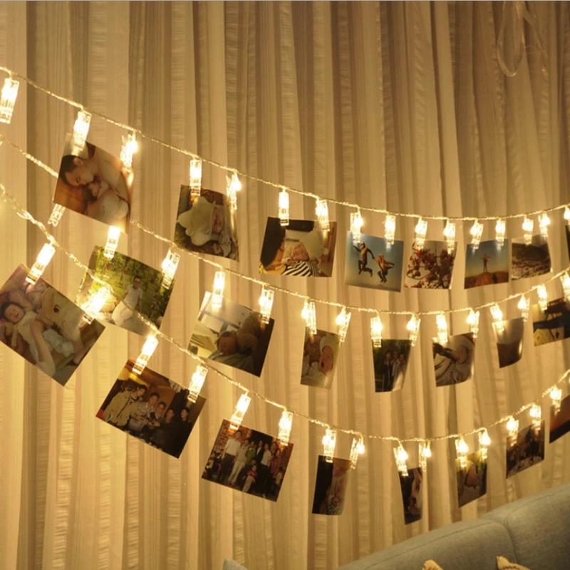 Details about   Photo Clip Holder Led String Lights For Christmas New Year Party Wedding Home De 