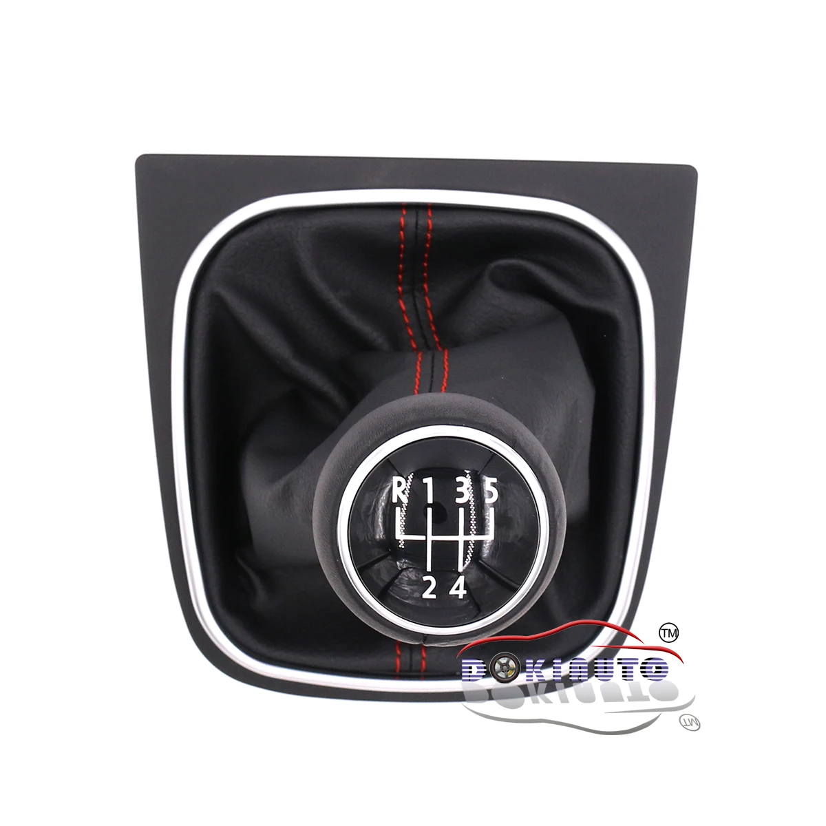 

Shift Knob Leather Red Line Manual Transmission MT Gear Shift Knob Cover For VW Golf 6 MK6 Jetta 5 MK5 1KD 711 113 A