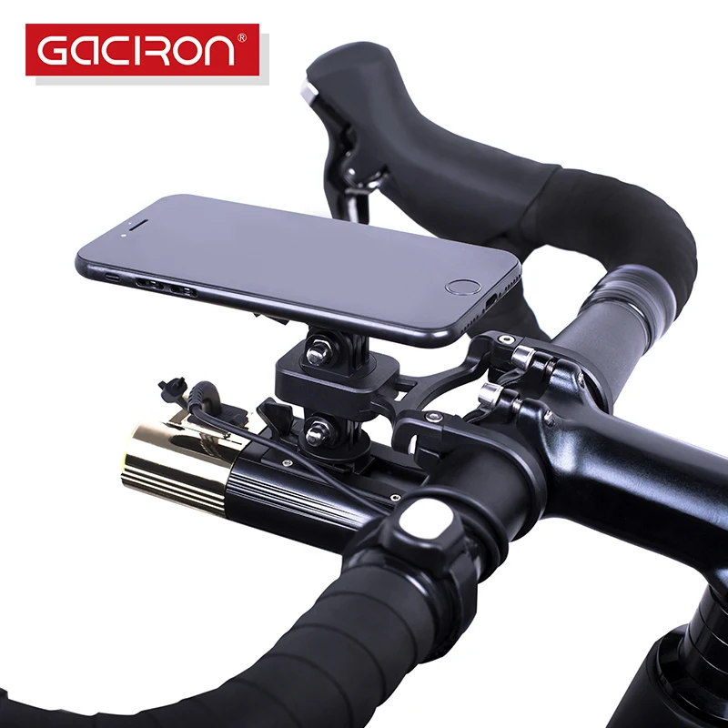 Top GACIRON Road Bike Aluminum alloy Multifunction CameraBicycle computer Holder Adjustable 31.8mm Handlebar Mount Bracket Extended 3