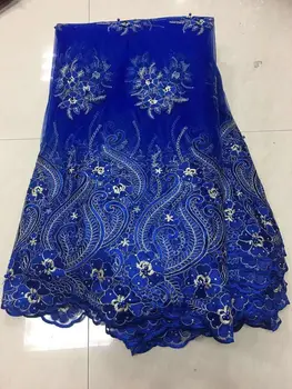 

African Fabric 2018 Colorful Guipure Lace Fabric ! High Quality African Swiss Voile Lace Fabric for Nigerian Wedding