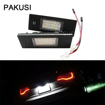 

PAKUSI Car LED License Plate Lights 12V For BMW E87 E81 E63 E64 E85 E86 Accessories White SMD3528 lamp with Canbus No error