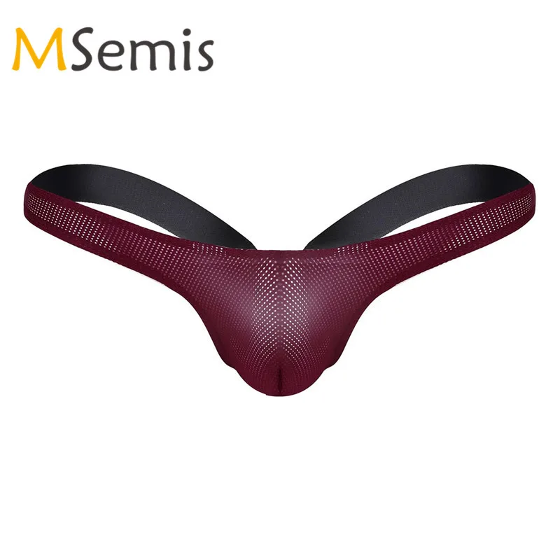 Нижнее белье MSemis мужское нижнее для геев прозрачные эластичные бикини с открытой