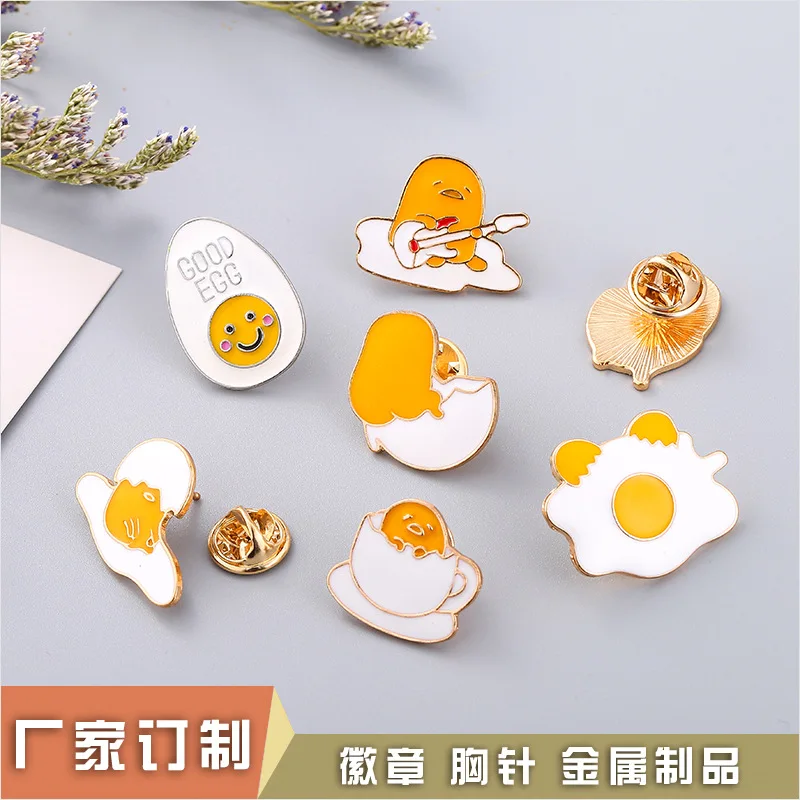 

gudetama metal anime cartoon brooch broochs pin breastpin brotheroch unisex fashion gift new