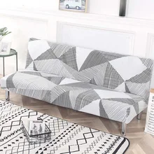 Universal Fold Armless Sofa Bed Cover Folding seat slipcover Modern stretch covers cheap Couch Protector Elastic