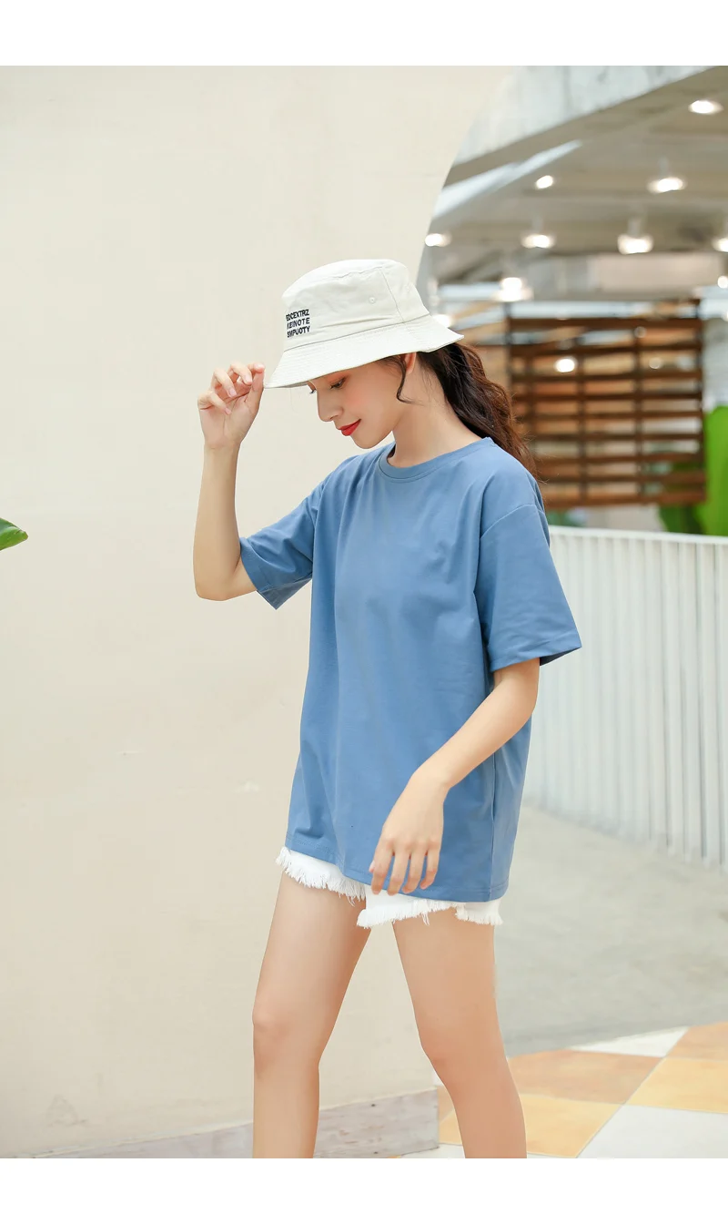 Summer Tops T Shirt Women Cotton Floral Print Short Sleeve Funny Cute Tee T-shirt Femme Harajuku Loose Casual Streetwear Clothes (13)