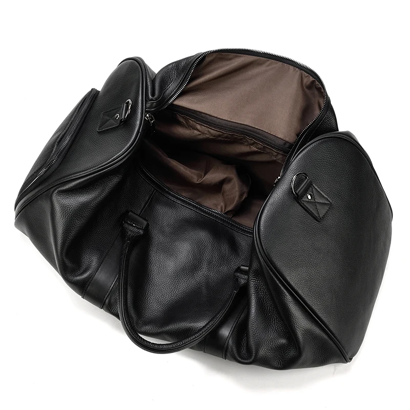 Vintage premium soft leather travel bag - Mathieu