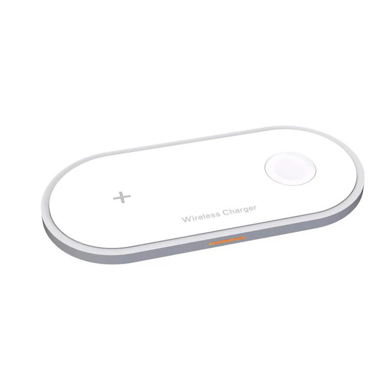 2 in 1 Wireless Charger For Apple Watch Series 4 3 2 1 Fast Wireless Charging Pad For iPhone 8 X Xs Max XR Samsung S10 S9 S8 S7