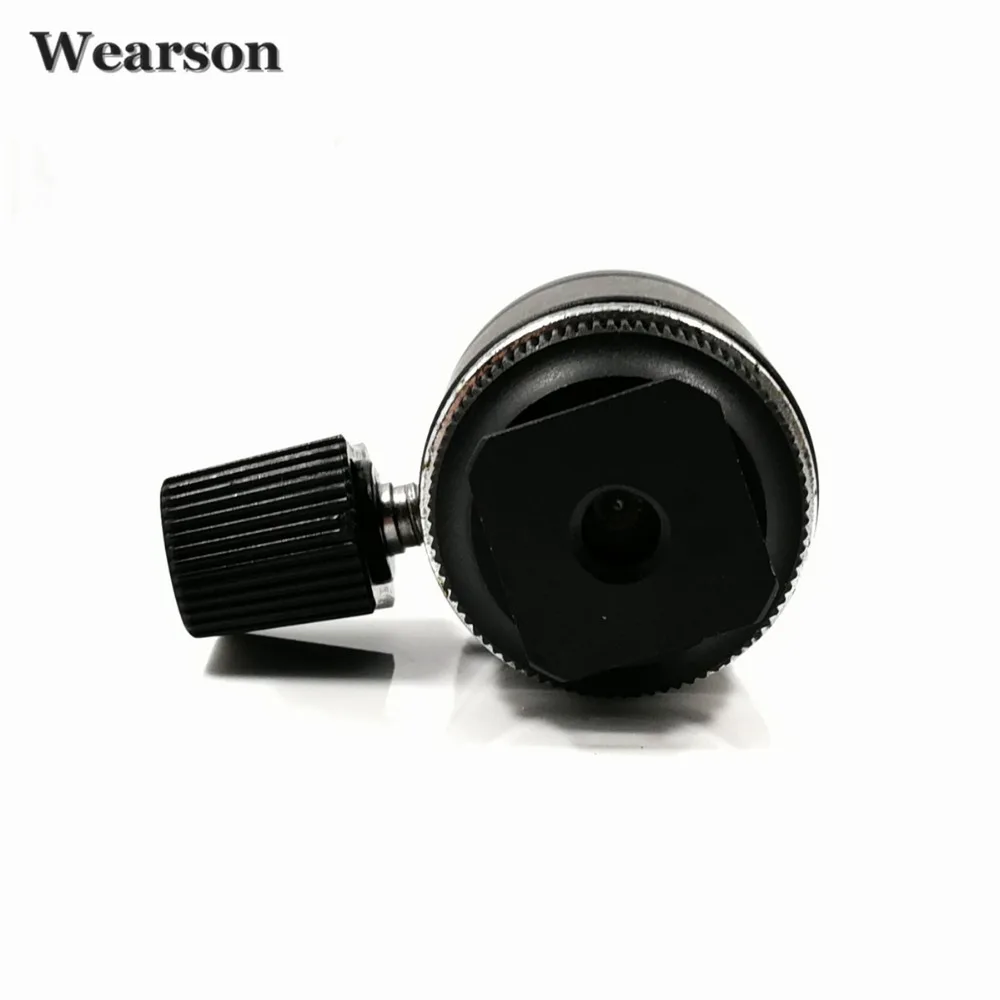 Wearson Camera Ball Head Hot Shoe Mount 360 Degree 14 38 Screw For Canon Nikon DSLR Camera Tripod AdapterLCD Video Monitor (3)