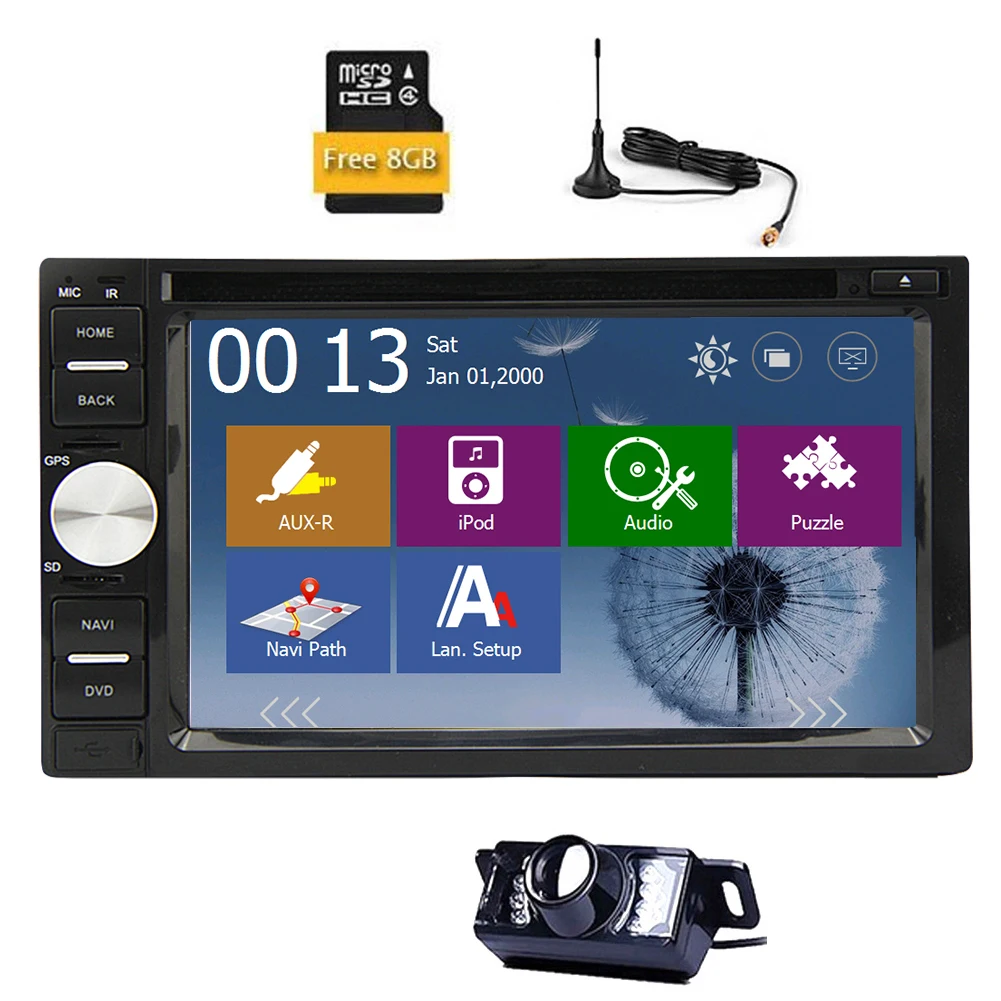 Top MP4 GPS Map Car DVD EQ In Deck TV Sub Stereo PC Auto Radio Video Logo AMP FM AM MP3 Autoradio iPod CD USB System 11