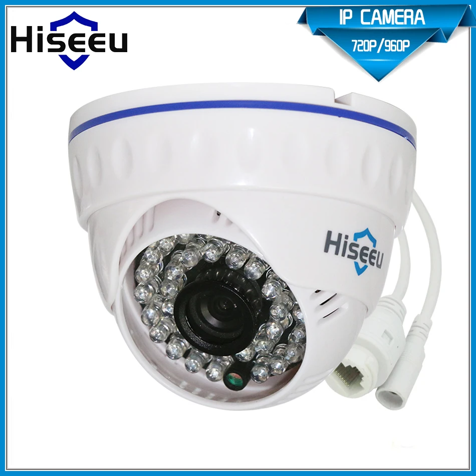  Hiseeu 720P 1.0MP 960P 1.3MP Family Mini Dome Security IP Camera ONVIF 2.0 indoor IR CUT Night Vision P2P Plug and Play 