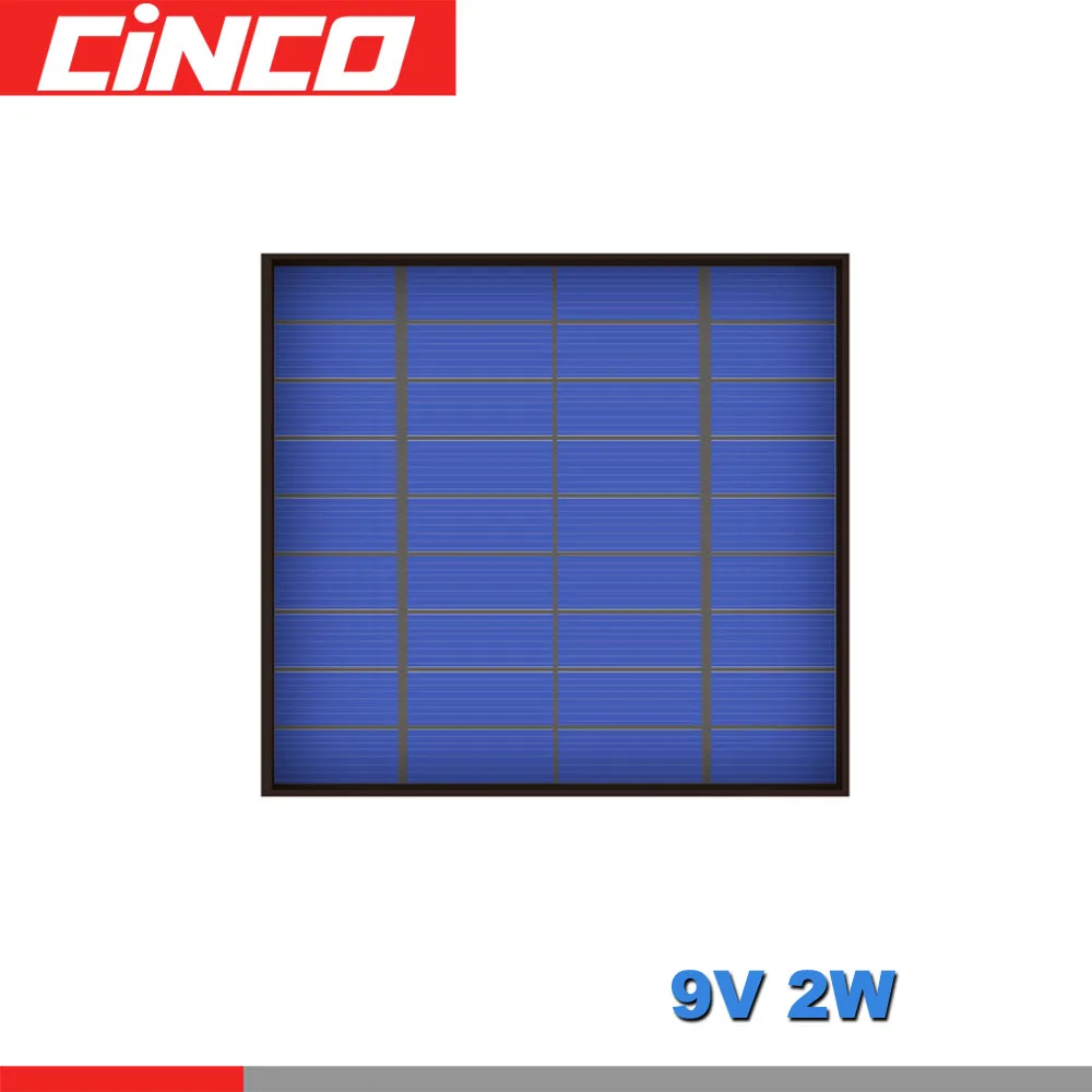 

Poly Panel Solar 9V 222mA 2W Standard Epoxy monocrystalline Silicon DIY Battery Power Charge Module Mini Solar Cell toy