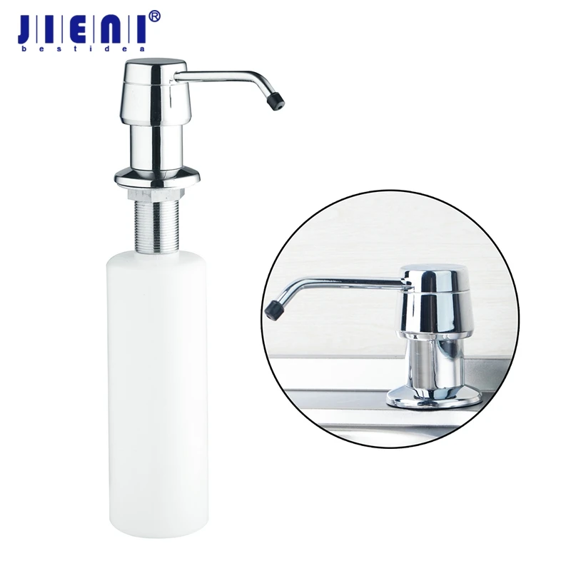 JIENI Single Bottle ABS Part Liquid Soap Dispensers Hand Soap Dispenser for Hand Washing Kitchen
