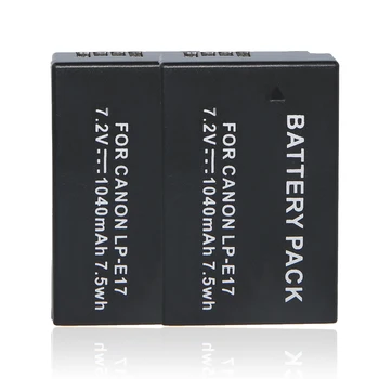 

2Pcs LP-E17 LPE17 LP E17 7.2V 1040mAh Li-ion Digital Battery for canon EOS Rebel T6i 750D T6s 760D M3 8000D Kiss X8i Camera