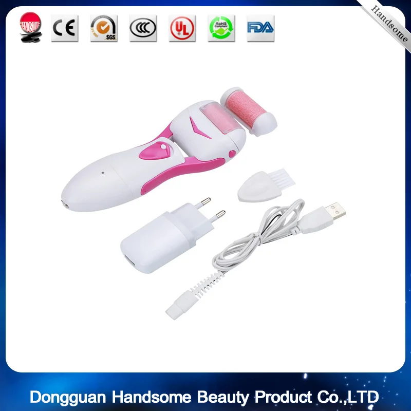 

Rechargeable Electric Foot Pedicure Machine Professional Feet Care Tools+ 2 Replacement Heads Dead Skin Callous Remover km