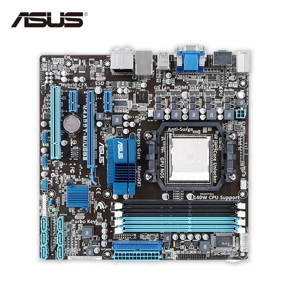 

Asus M4A88T-M USB3 Desktop Motherboard M4A88T-M/USB3 880G Socket AM3 DDR3 SATA II USB2.0 uATX