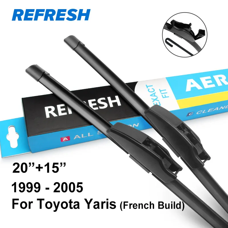 1999 - 2005 REFRESH Щетки стеклоочистителя для Toyota Yaris Французский Построенный подходящий модельный год с 1999 по 2011 год - Цвет: 1999 - 2005