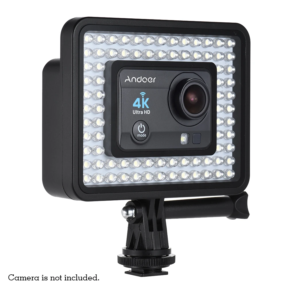 

Andoer Action Camera LED Ring Light Dimmable 80pcs Bead for GoPro Hero 4/3+/3 Yi 4K SJCam Sports Camcorder