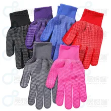 Красочные семь цветов ПВХ рабочие защитные перчатки Нескользящие нейлоновые перчатки для езды на велосипеде свободный размер 21 см(12 пар/Дюжина