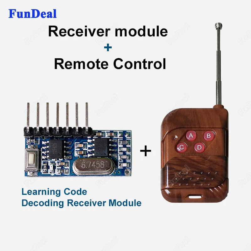 Ricevitore radio 4ch 433.92MHz con autoapprendimento